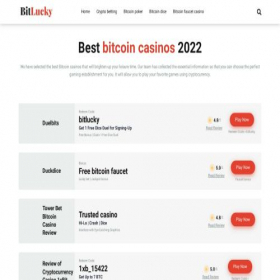 Скриншот главной страницы сайта bitlucky.io